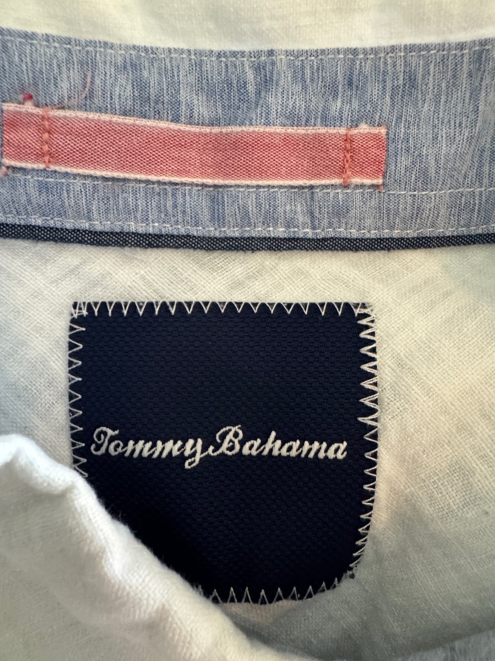 Johnny Bahama Linen Cotton Shirt Large White Coastal Resort Beach Button Up - Picture 3 of 15